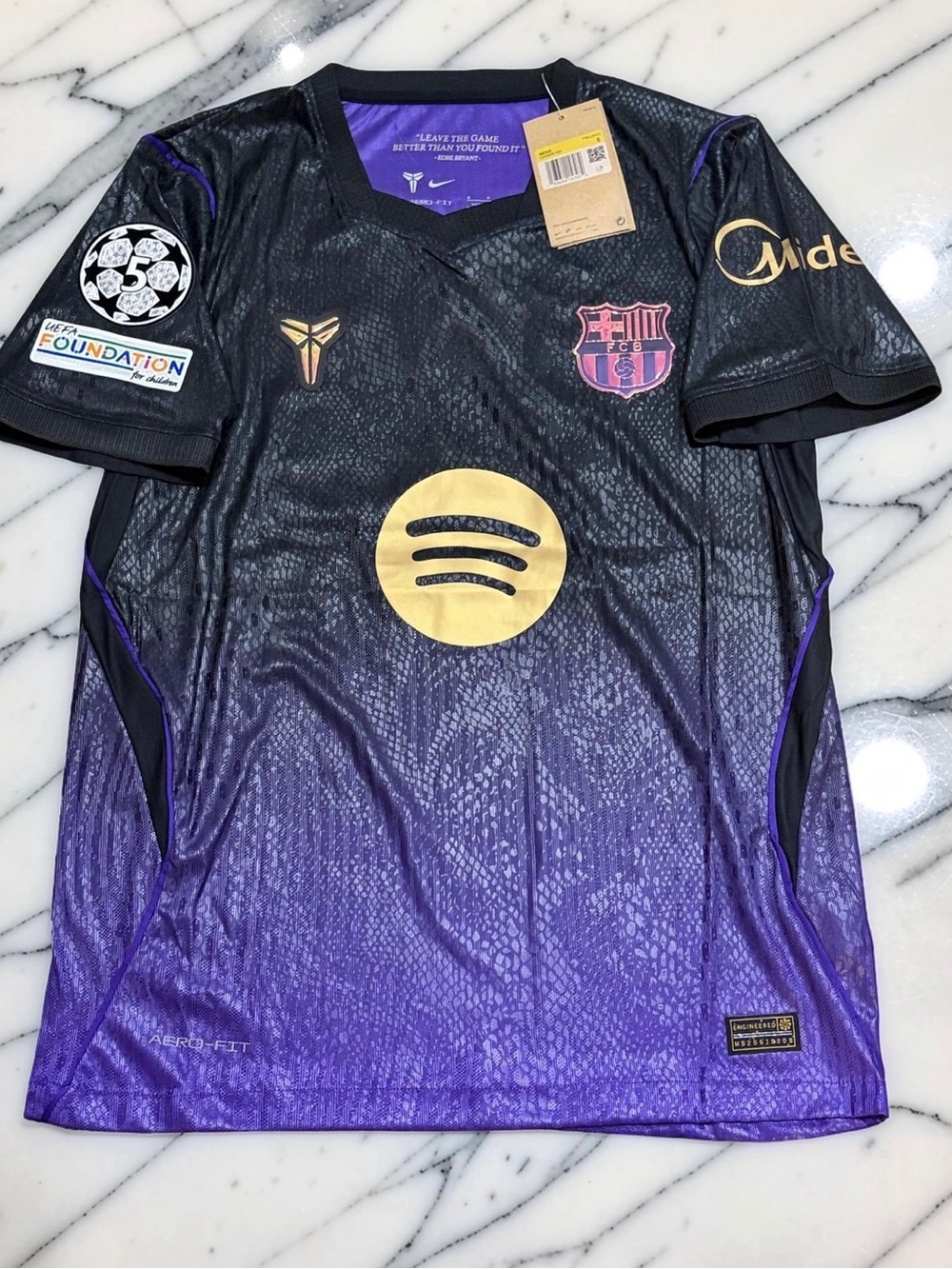 Lamine Yamal Barcelona Kobe Mamba Jersey #10 Purple Gold Mens S-2XL - Picture 2 of 2